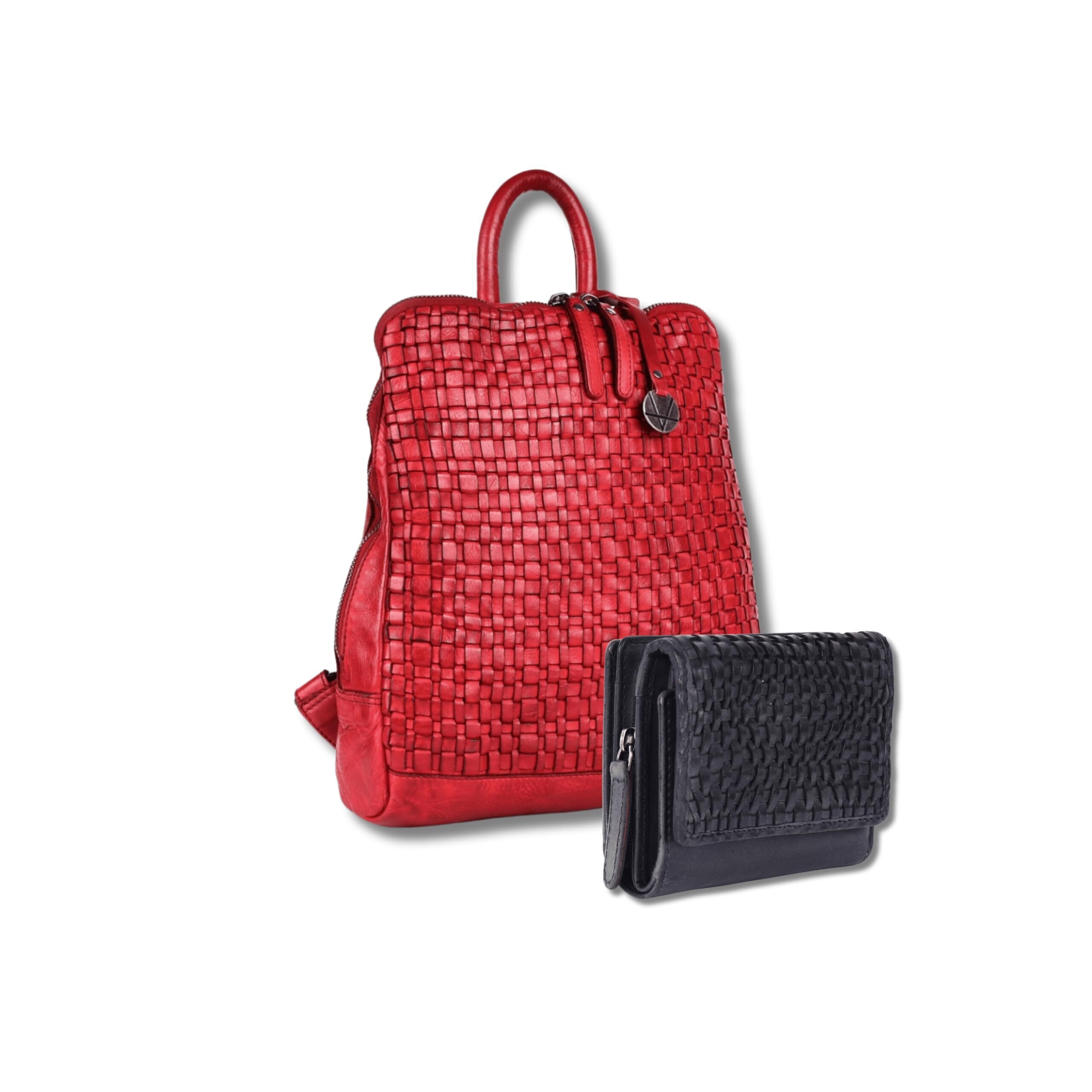 2030 Leather Backpack & Wallets , Small Wallet Zipper Coin Purse